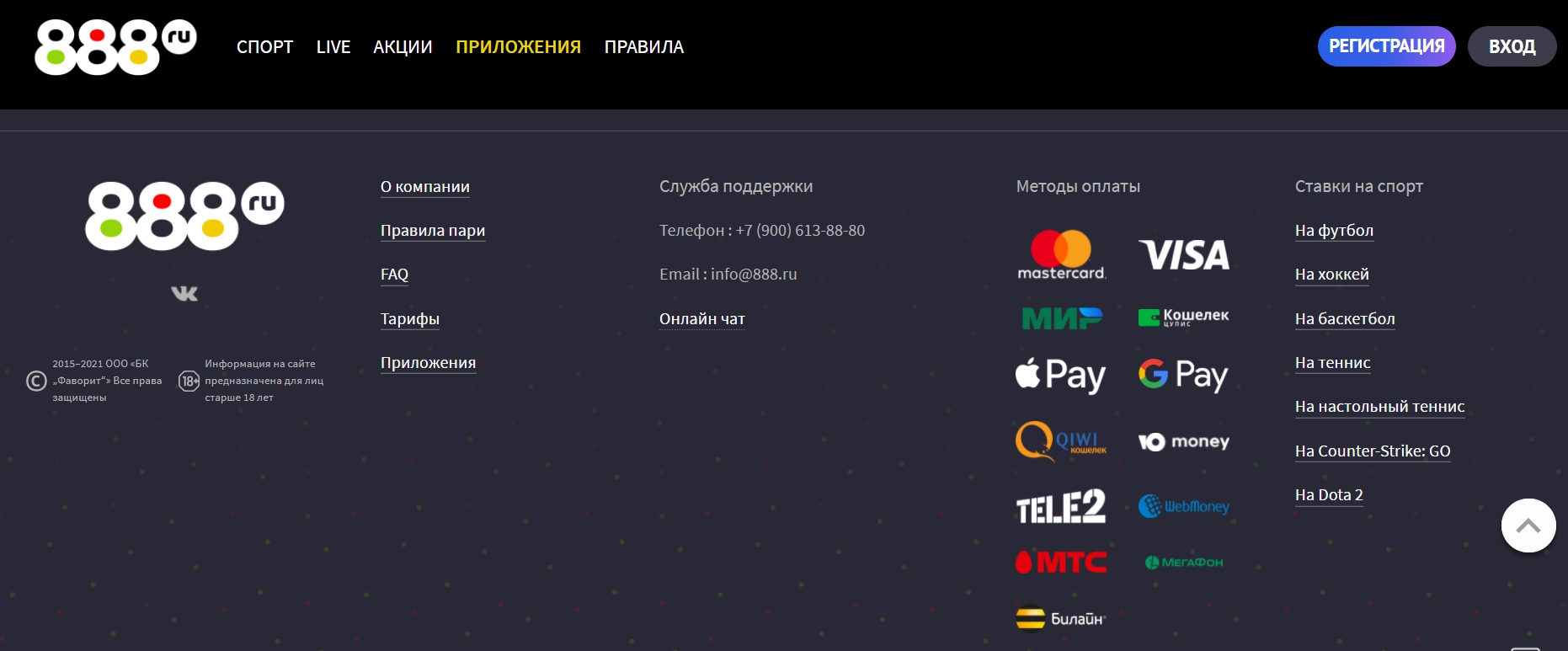 Контакты и номер горячей линии техподдержки