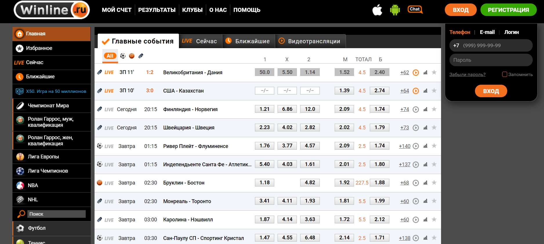 Винлайн - букмекерская контора для ставок на киберспорт